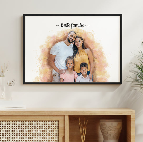 PetsPortrait Watercolor Family Portrait