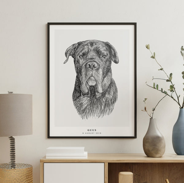 PetsPortrait Scribble Pet Portrait