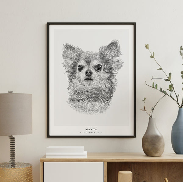 PetsPortrait Scribble Pet Portrait
