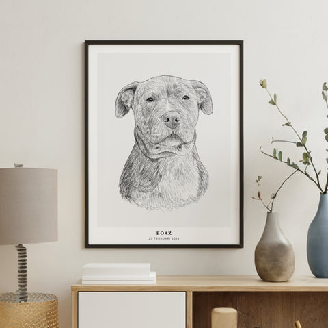 PetsPortrait Scribble Pet Portrait