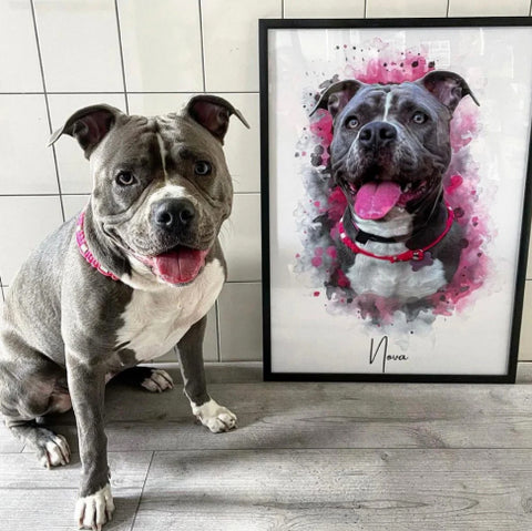 PetsPortrait Waterverf Huisdieren Portret