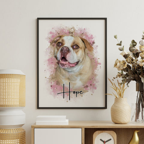 PetsPortrait Waterverf Huisdieren Portret