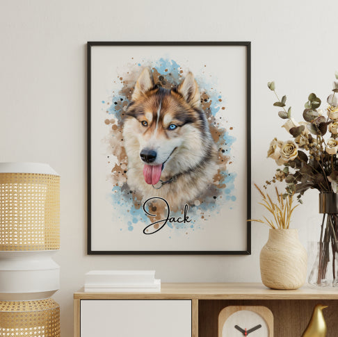 PetsPortrait Waterverf Huisdieren Portret