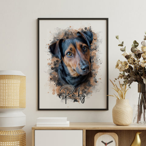 PetsPortrait Waterverf Huisdieren Portret