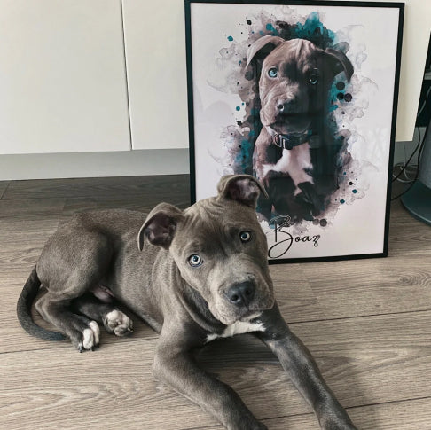 PetsPortrait Waterverf Huisdieren Portret