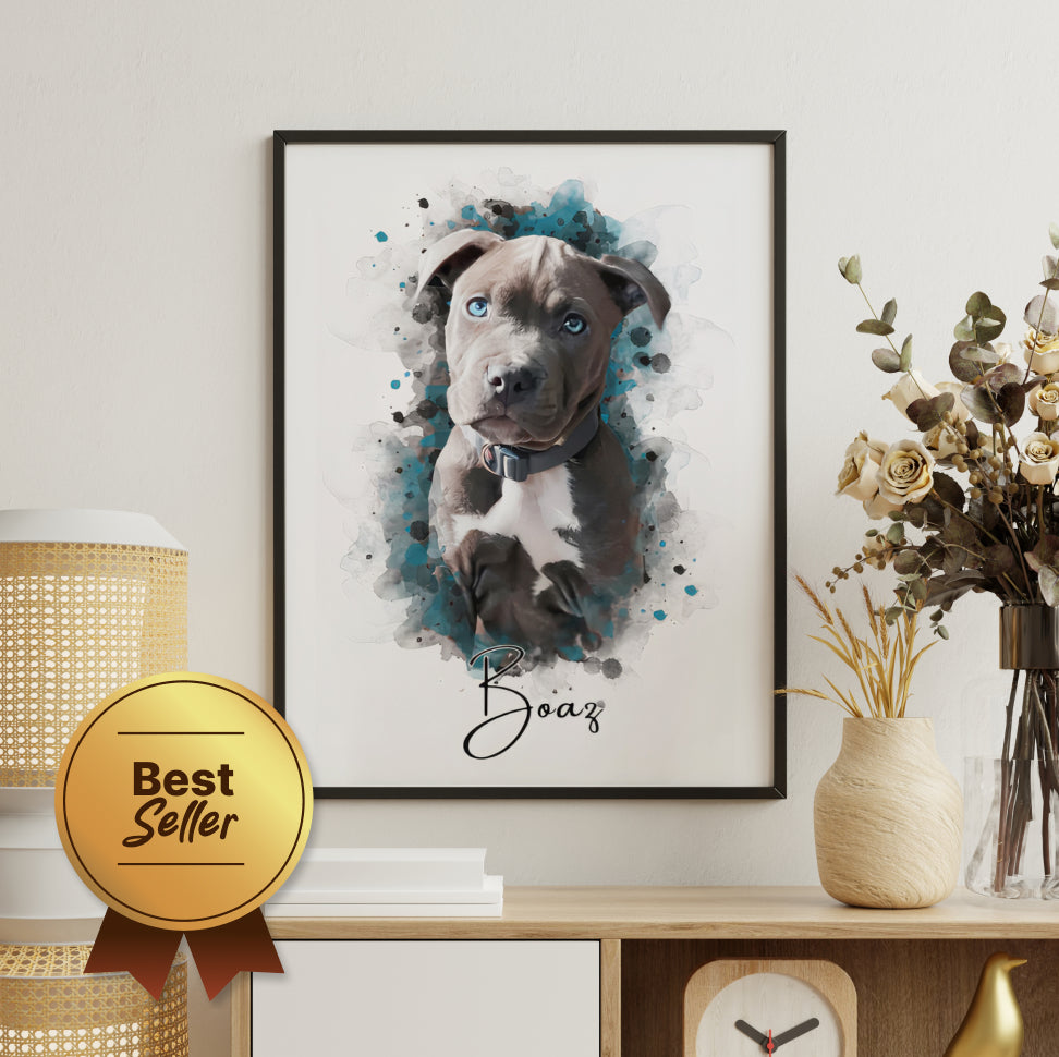 PetsPortrait Waterverf Huisdieren Portret