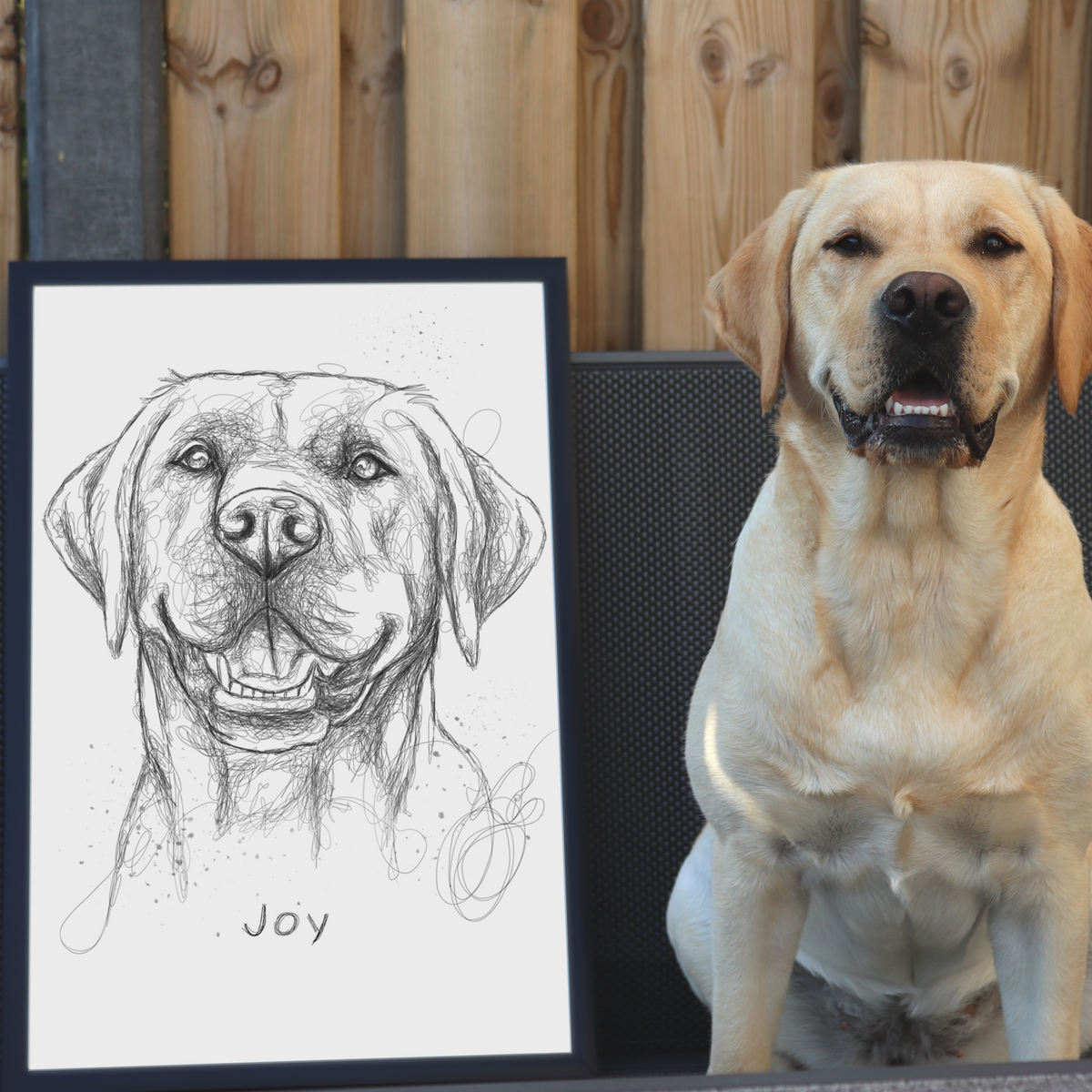 PetsPortrait Scribble Haustierporträt
