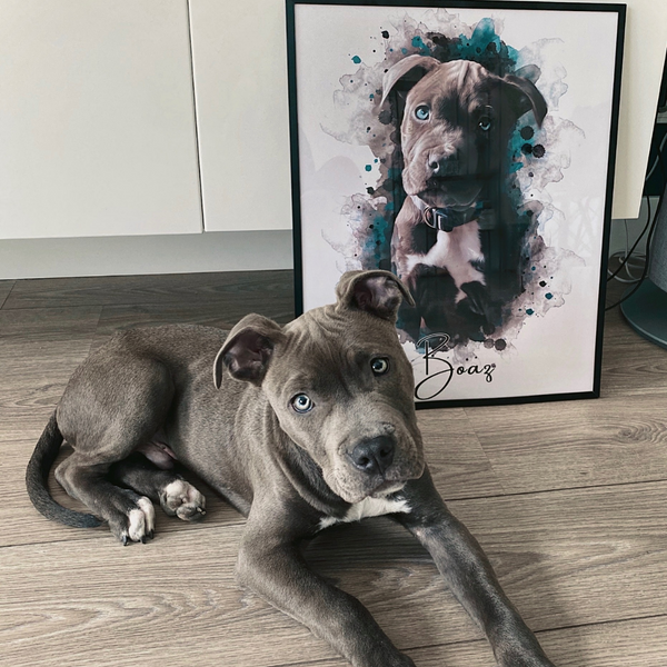 PetsPortrait Waterverf Huisdieren Portret