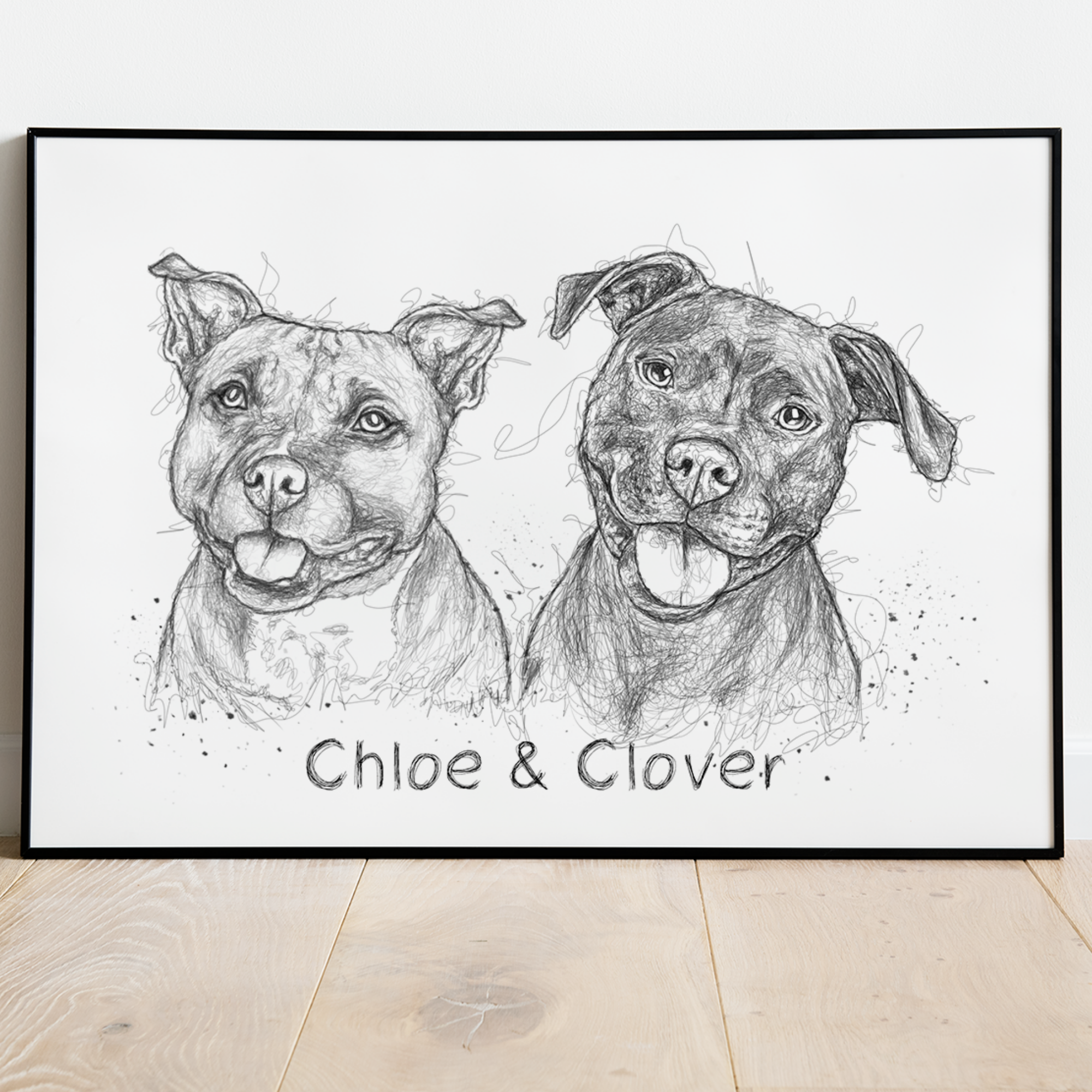 PetsPortrait Scribble Pet Portrait