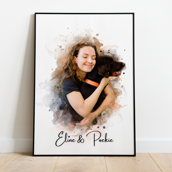 PetsPortrait Duo Waterverf Portret