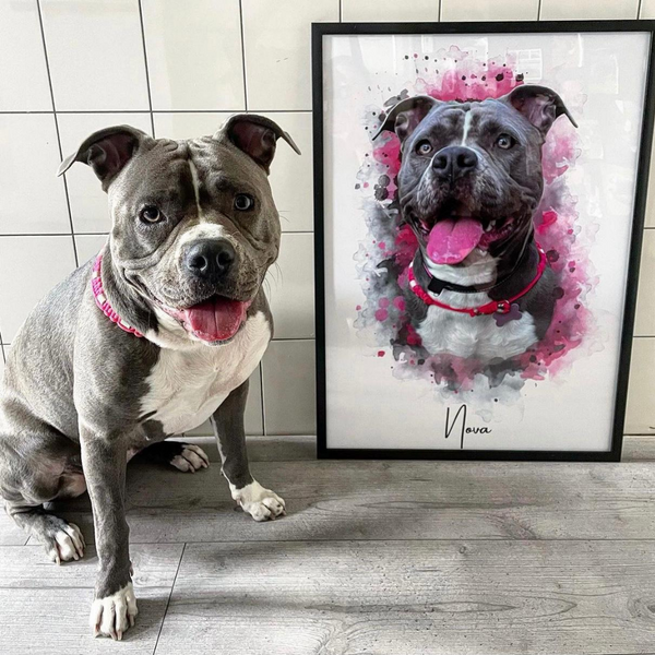 PetsPortrait Waterverf Huisdieren Portret