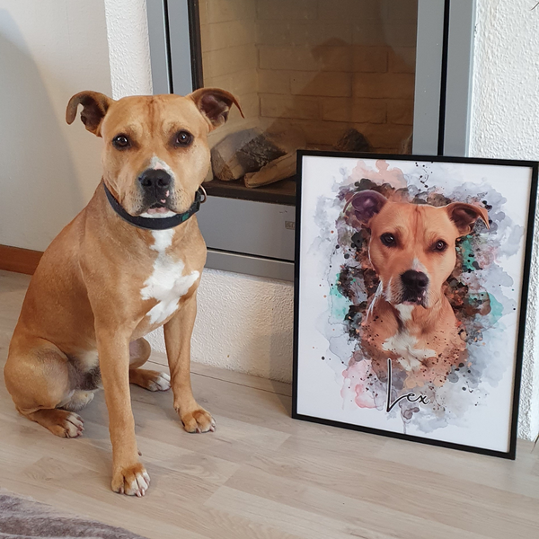 PetsPortrait Waterverf Huisdieren Portret