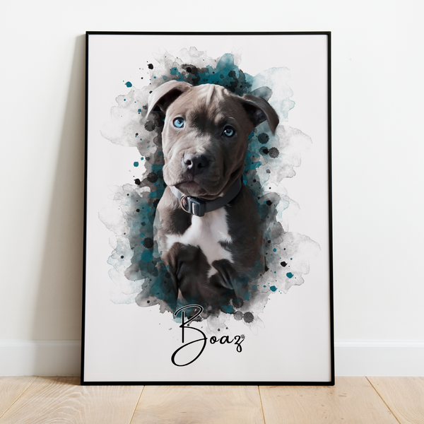 PetsPortrait Waterverf Huisdieren Portret