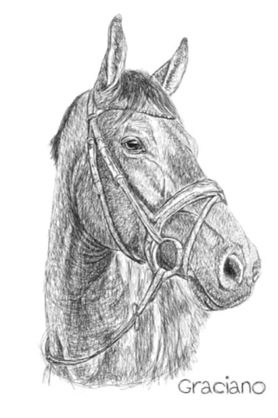 Foto van Lizzy W. met hun Scribble-portret